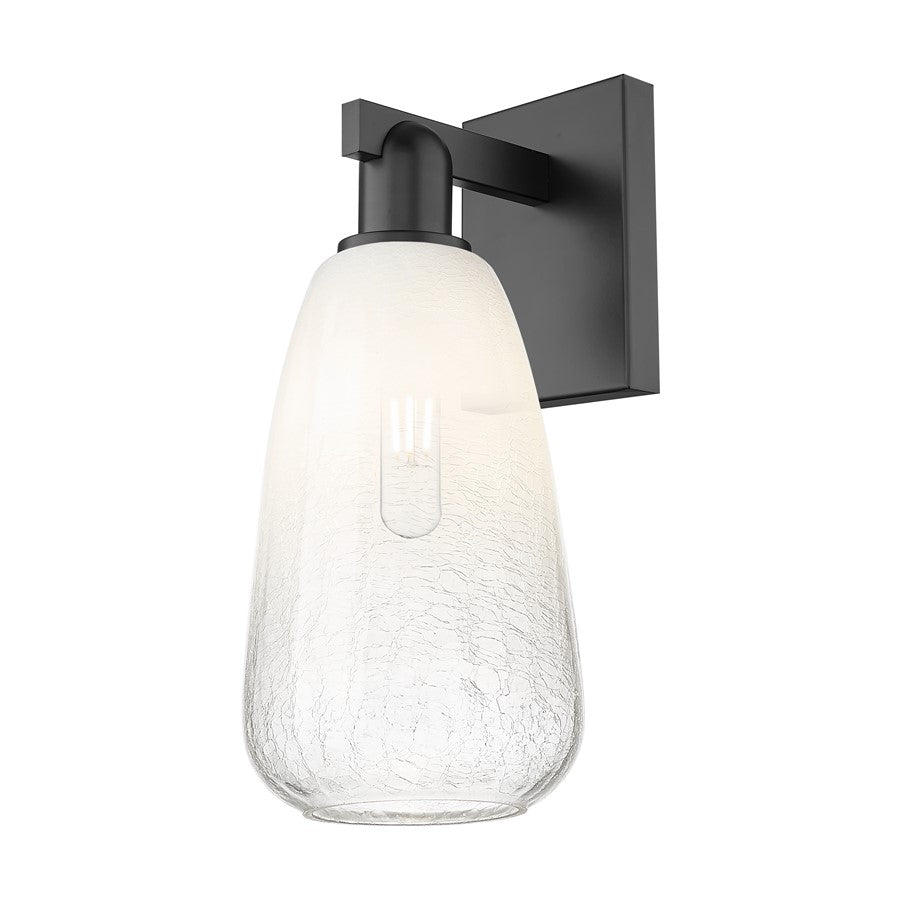 Innovations Brookhaven Almond 1Lt 6" Sconce, Black/Opal - 716-1W-BK-G480-6OP