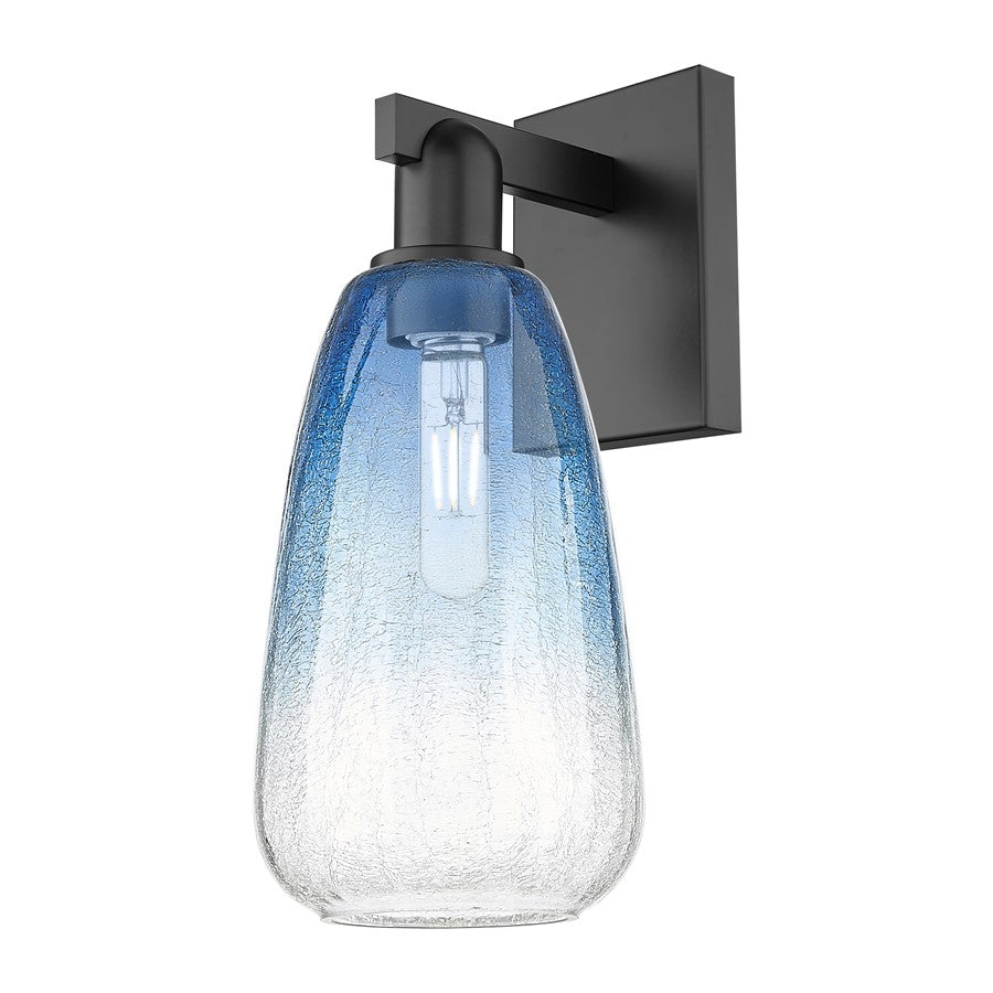 Innovations Brookhaven Almond 1Lt 6" Sconce, Black/SB - 716-1W-BK-G480-6SB