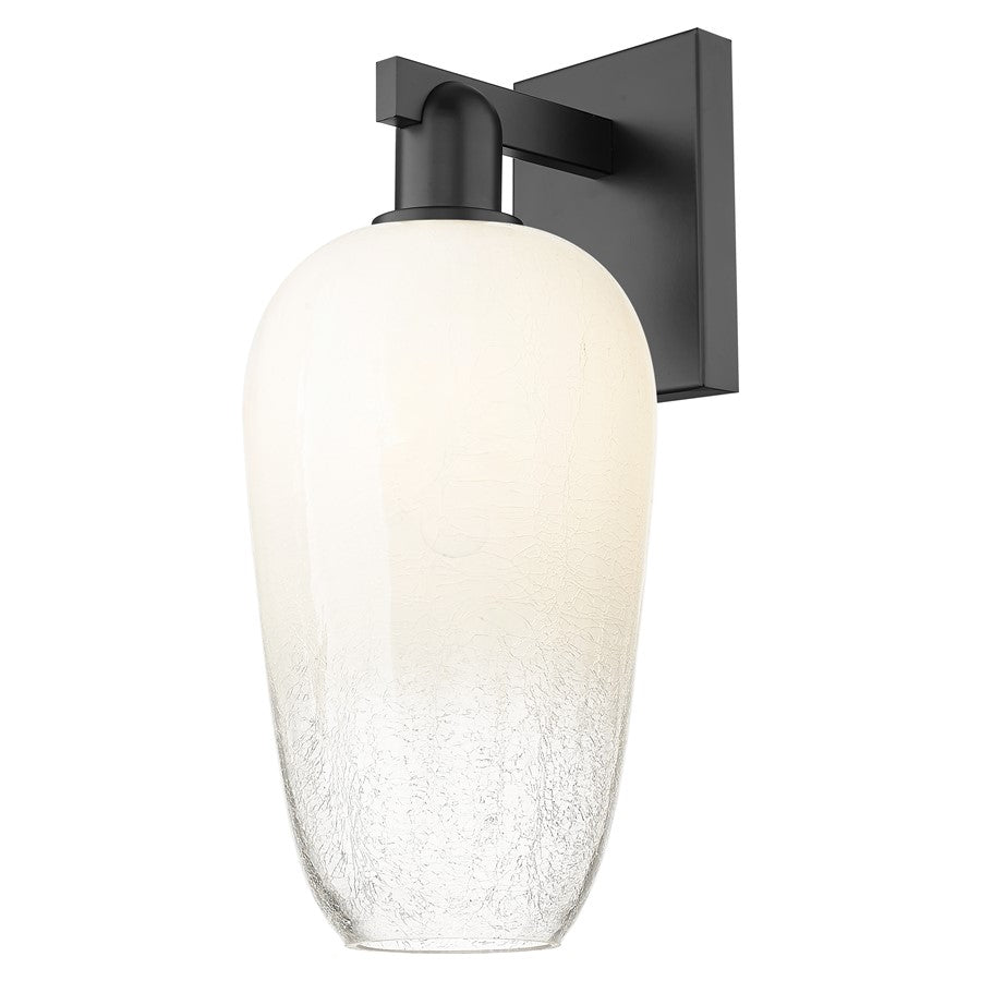 Innovations Brookhaven Flute 1Lt 7" Wall Sconce, Black/Opal - 716-1W-BK-G484-7OP