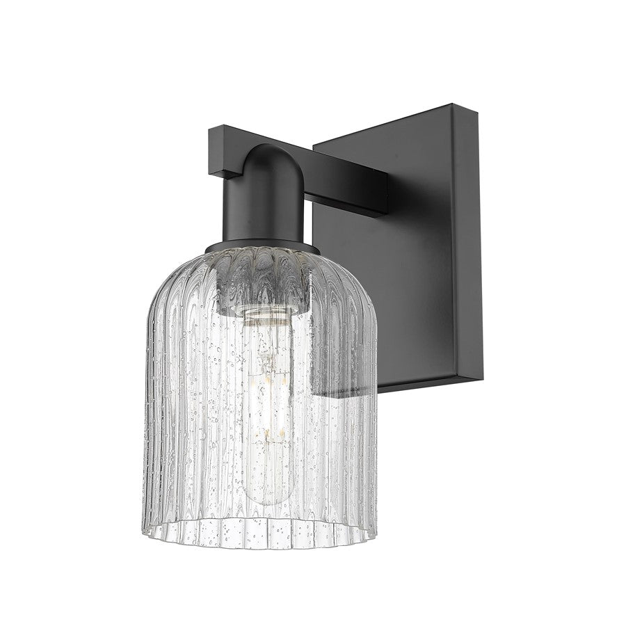 Innovations Bridal Veil 1Lt 5" Wall Sconce, Black/Seedy - 716-1W-BK-G559-5SDY