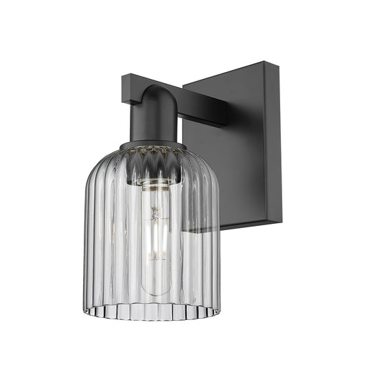 Innovations Bridal Veil 1Lt 5" Wall Sconce, Black/Smoke - 716-1W-BK-G559-5SM