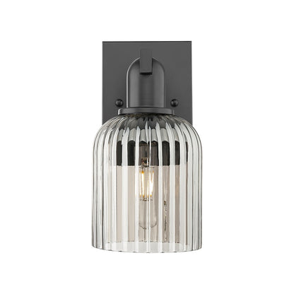 Innovations Bridal Veil 1Lt 5" Wall Sconce, Black/Smoke