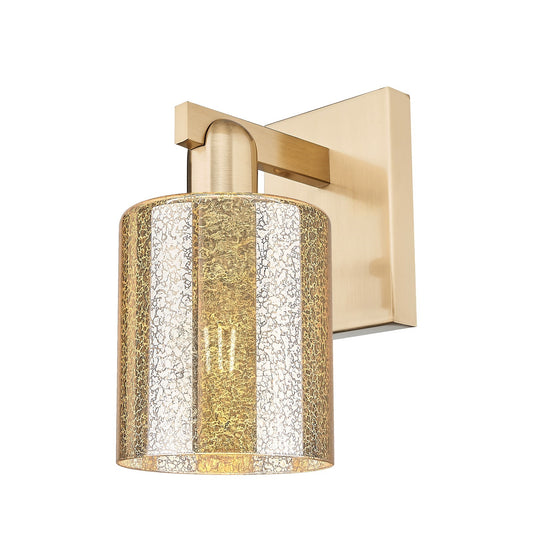 Innovations Cobbleskill 5in 1-Light Wall Sconce | Industrial Champagne Bronze Steel and Mercury Glass | Entryway & Hallway Accent | Model 716-1W-CB-G116