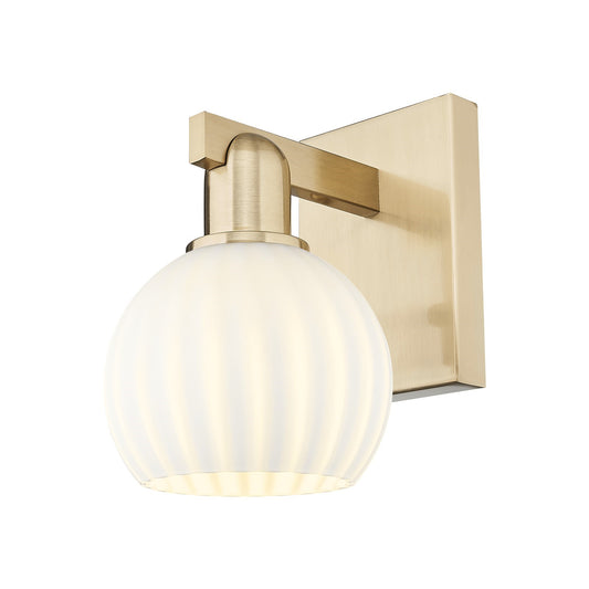Innovations Lighting Arcadia 6in 1-Light Wall Sconce | Industrial Champagne Bronze and White Venetian Glass | Living Room & | Model 716-1W-CB-G1217-6WV