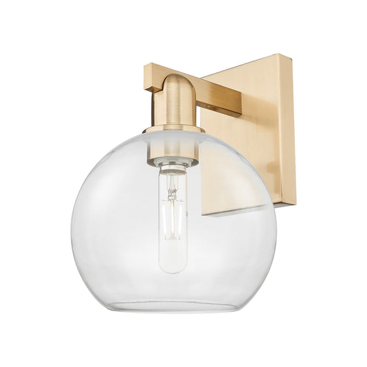 Innovations Athens 8in 1-Light Wall Sconce | Industrial Champagne Bronze Steel and Clear Glass | Entryway & Hallway Accent | 8 x | Model 716-1W-CB-G122-8