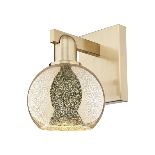 Innovations Athens 1-Light 6in Wall Sconce | Industrial Champagne Bronze Steel and Mercury Glass | Hallway & Bathroom Accent | Model 716-1W-CB-G128-6