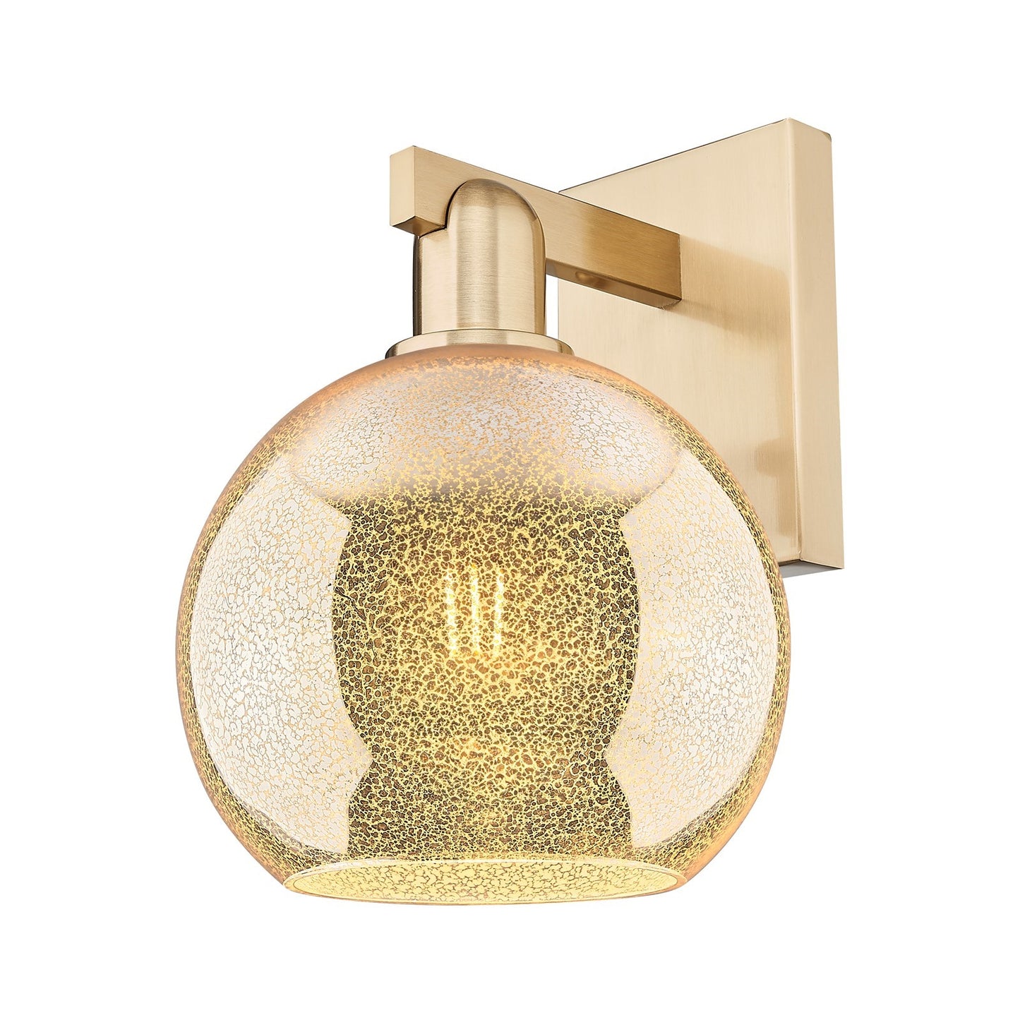 Innovations Athens 8in 1-Light Wall Sconce | Industrial Champagne Bronze Steel and Mercury Glass | Entryway & Hallway Accent | 8 | Model 716-1W-CB-G128-8