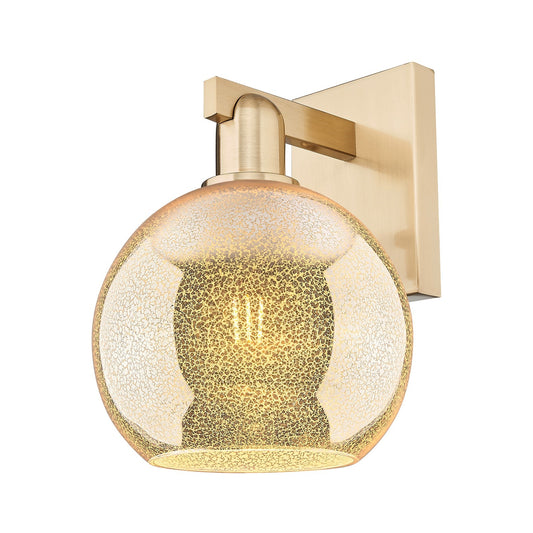 Innovations Athens 8in 1-Light Wall Sconce | Industrial Champagne Bronze Steel and Mercury Glass | Entryway & Hallway Accent | 8 | Model 716-1W-CB-G128-8