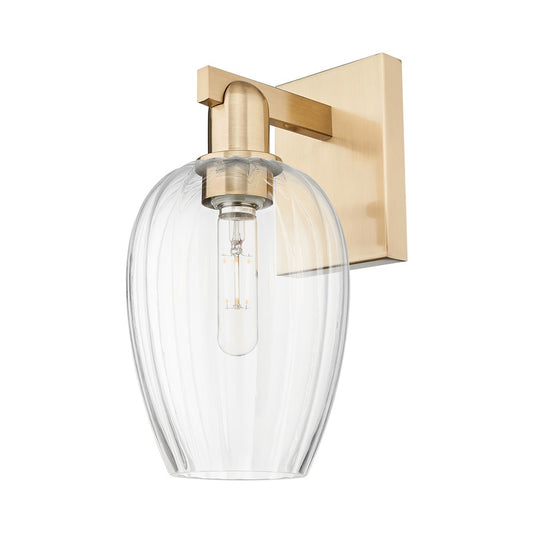 Innovations Preston 1Lt 6" Flute Sconce, CBZ/Clear - 716-1W-CB-G457-6CL