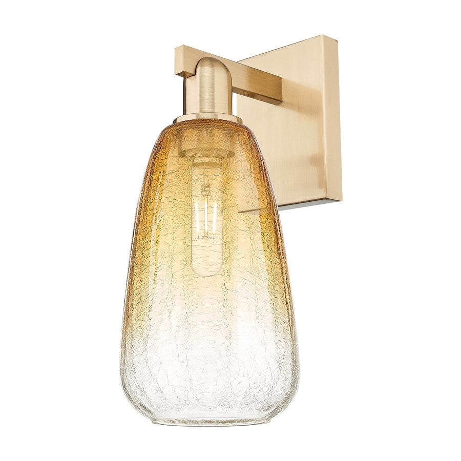 Innovations Brookhaven Almond 1Lt 6" Sconce, CBZ/Amber - 716-1W-CB-G480-6AM