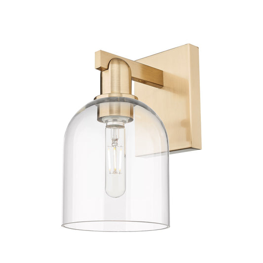 Innovations Bella 6in 1-Light Wall Sconce | Industrial Champagne Bronze Steel and Clear Glass | Hallway & Bathroom Accent | 5.5 | Model 716-1W-CB-G558-6CL