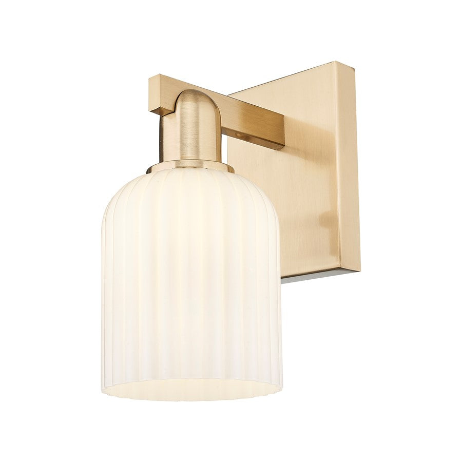Innovations Bridal Veil 1Lt 5" Sconce, CBZ/Gloss White
