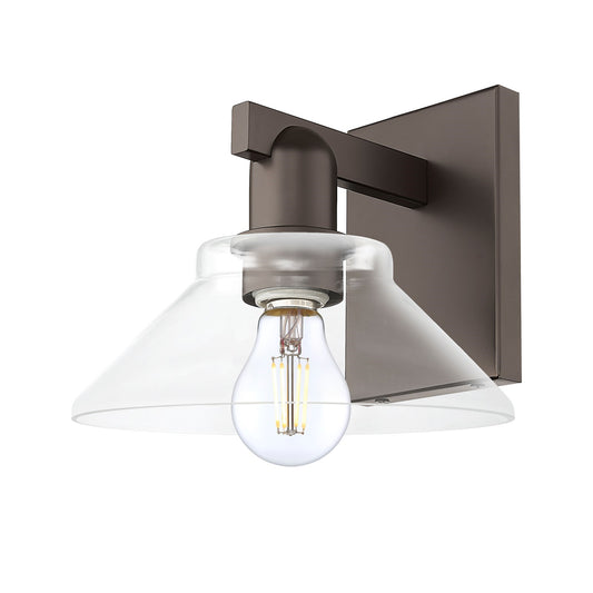 Innovations Orwell 8.38in 1-Light Wall Sconce | Industrial Oil Rubbed Bronze Steel and Clear Glass | Bathroom & Hallway Accent | Model 716-1W-OB-G132