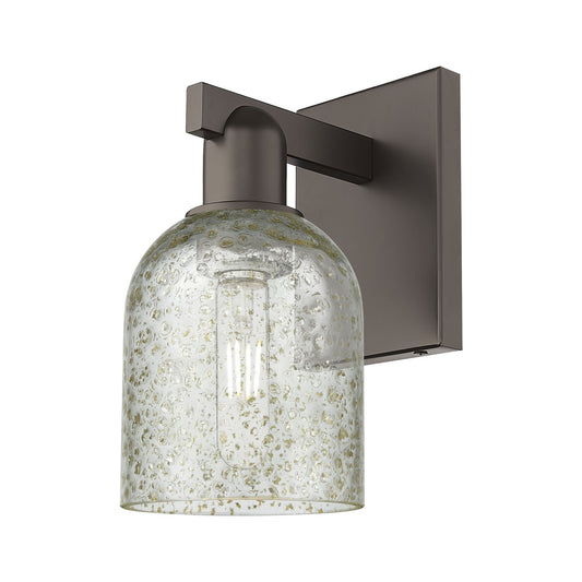 Innovations Caledonia 5in 1-Light Wall Sconce | Industrial Oil Rubbed Bronze Steel and Mica Glass | Entryway & Hallway Accent | 5 x | Model 716-1W-OB-G259