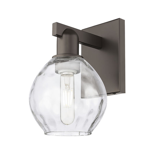 Innovations Waverly 6in 1-Light Wall Sconce | Industrial Oil Rubbed Bronze Steel and Clear Glass | Living Room & Hallway Accent | 6 | Model 716-1W-OB-G362