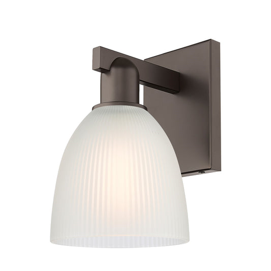Innovations Castile 6in 1-Light Wall Sconce | Industrial Oil Rubbed Bronze Steel and White Glass | Entryway & Hallway Accent | 6 x | Model 716-1W-OB-G381
