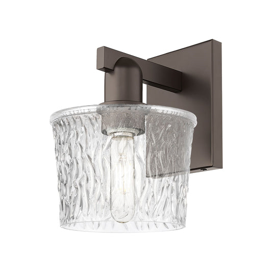 Innovations Niagara 1-Light Wall Sconce | Industrial Oil Rubbed Bronze Steel and Clear Glass | Bathroom & Hallway Accent | 6.5 x | Model 716-1W-OB-G402