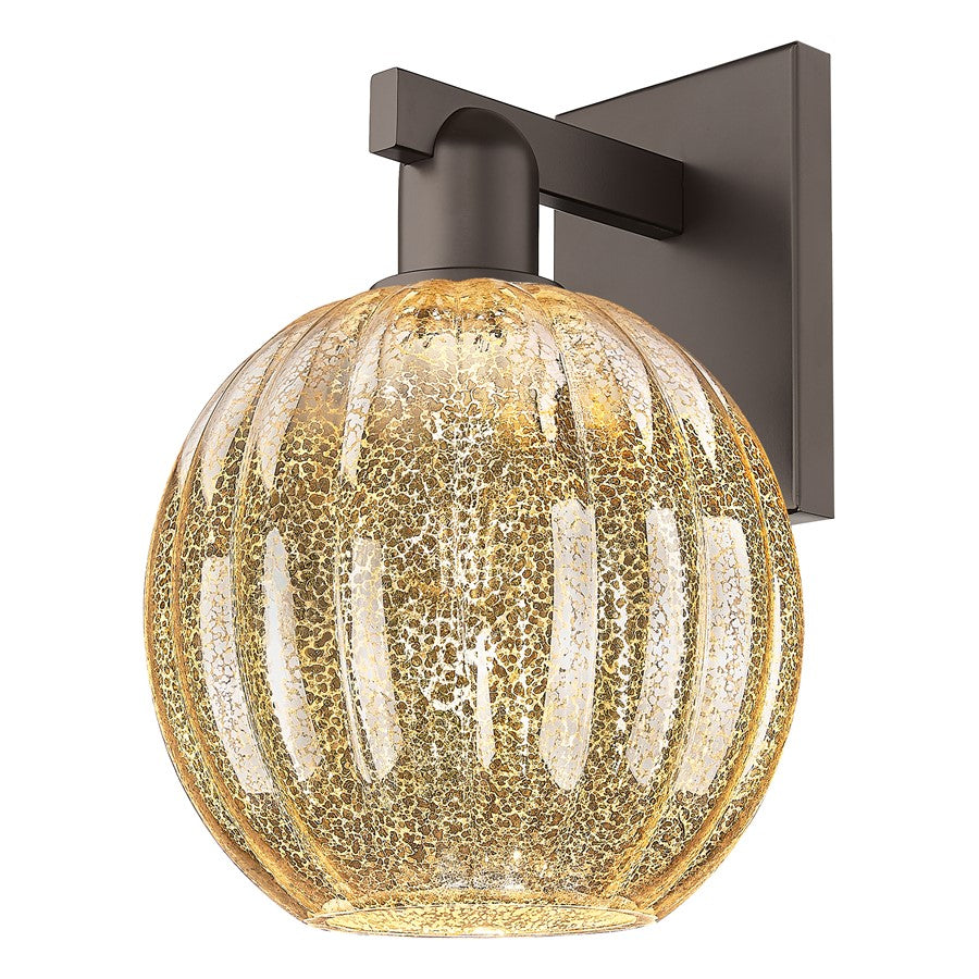 Innovations Preston 1Lt 7" Globe Sconce, OB/Mercury - 716-1W-OB-G458-7ME