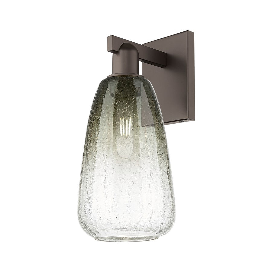 Innovations Brookhaven Almond 1Lt 6" Sconce, OB/Slate - 716-1W-OB-G480-6SL