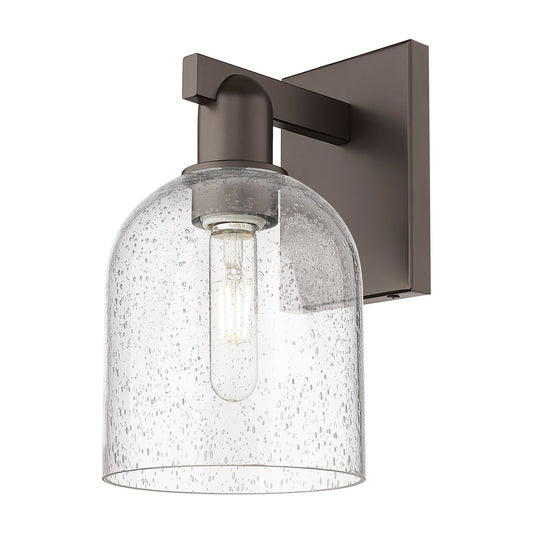 Innovations Bella 5.5in 1-Light Wall Sconce | Industrial Oil Rubbed Bronze Steel and Seedy Glass | Bedroom & Hallway Accent | Model 716-1W-OB-G558-6SDY