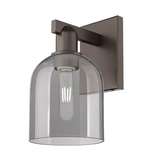 Innovations Bella 6in 1-Light Wall Sconce | Industrial Oil Rubbed Bronze and Light Smoke Glass | Hallway & Bathroom Accent | Model 716-1W-OB-G558-6SM