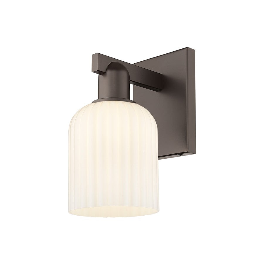 Innovations Bridal Veil 1Lt 5" Sconce, OB/Gloss White