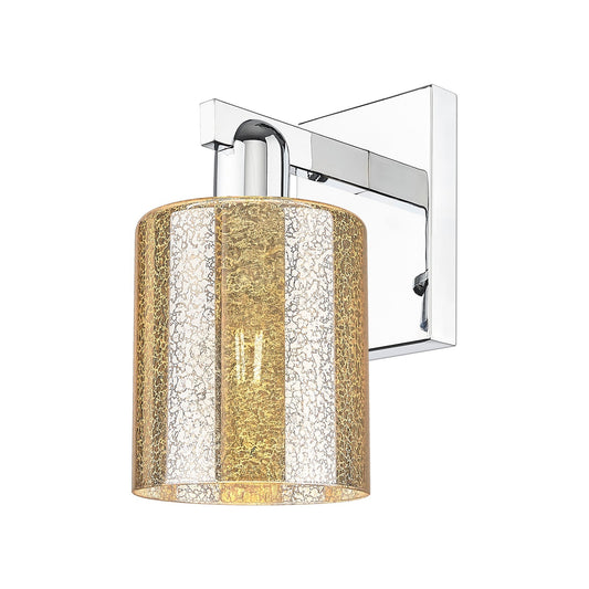 Innovations Cobbleskill 5in 1-Light Wall Sconce | Industrial Polished Chrome and Mercury Glass | Entryway & Hallway Accent | 5 x | Model 716-1W-PC-G116