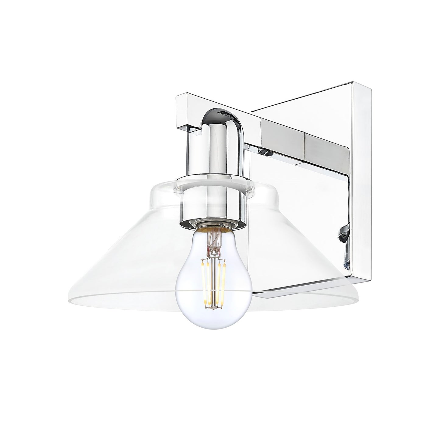 Innovations Orwell 8.38in 1-Light Wall Sconce | Industrial Polished Chrome Steel and Clear Glass | Entryway & Hallway Accent | 8.38 | Model 716-1W-PC-G132