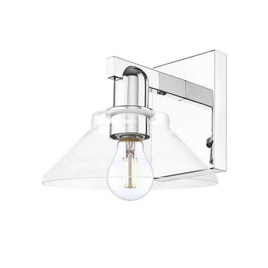 Innovations Orwell 8.38in 1-Light Wall Sconce | Industrial Polished Chrome Steel and Clear Glass | Entryway & Hallway Accent | 8.38 | Model 716-1W-PC-G132