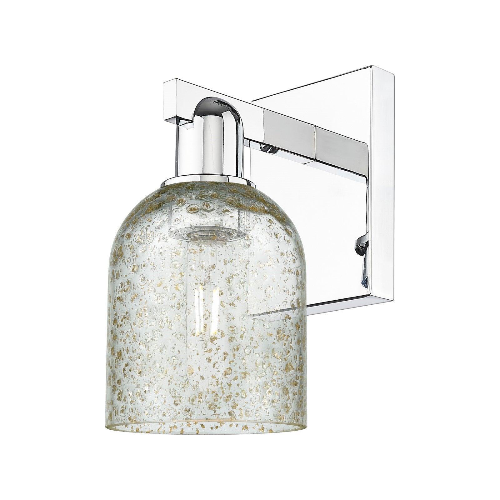 Innovations Caledonia 5in 1-Light Wall Sconce | Industrial Polished Chrome and Mica Glass | Entryway & Hallway Accent | 5 x 7 x | Model 716-1W-PC-G259