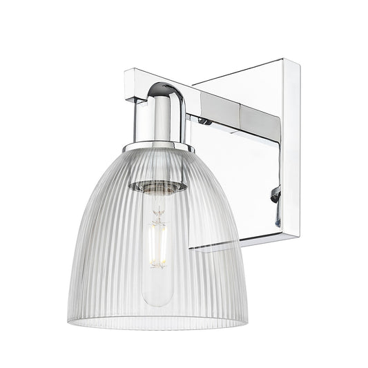 Innovations Castile 6in 1-Light Wall Sconce | Polished Chrome Steel and Clear Glass Dome Shade | Entryway & Hallway Accent Light | Model 716-1W-PC-G382