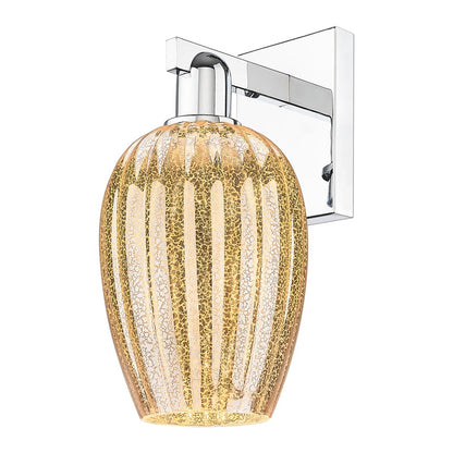 Innovations Preston 1Lt 6" Flute Sconce, Chrome/Mercury - 716-1W-PC-G457-6ME