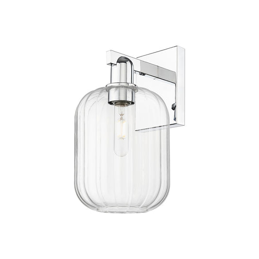 Innovations Preston 1Lt 7" Jar Wall Sconce, Chrome/Clear - 716-1W-PC-G460-7CL