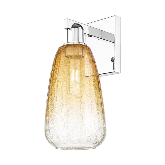 Innovations Brookhaven Almond 1Lt 6" Sconce, Chrome/Amber - 716-1W-PC-G480-6AM