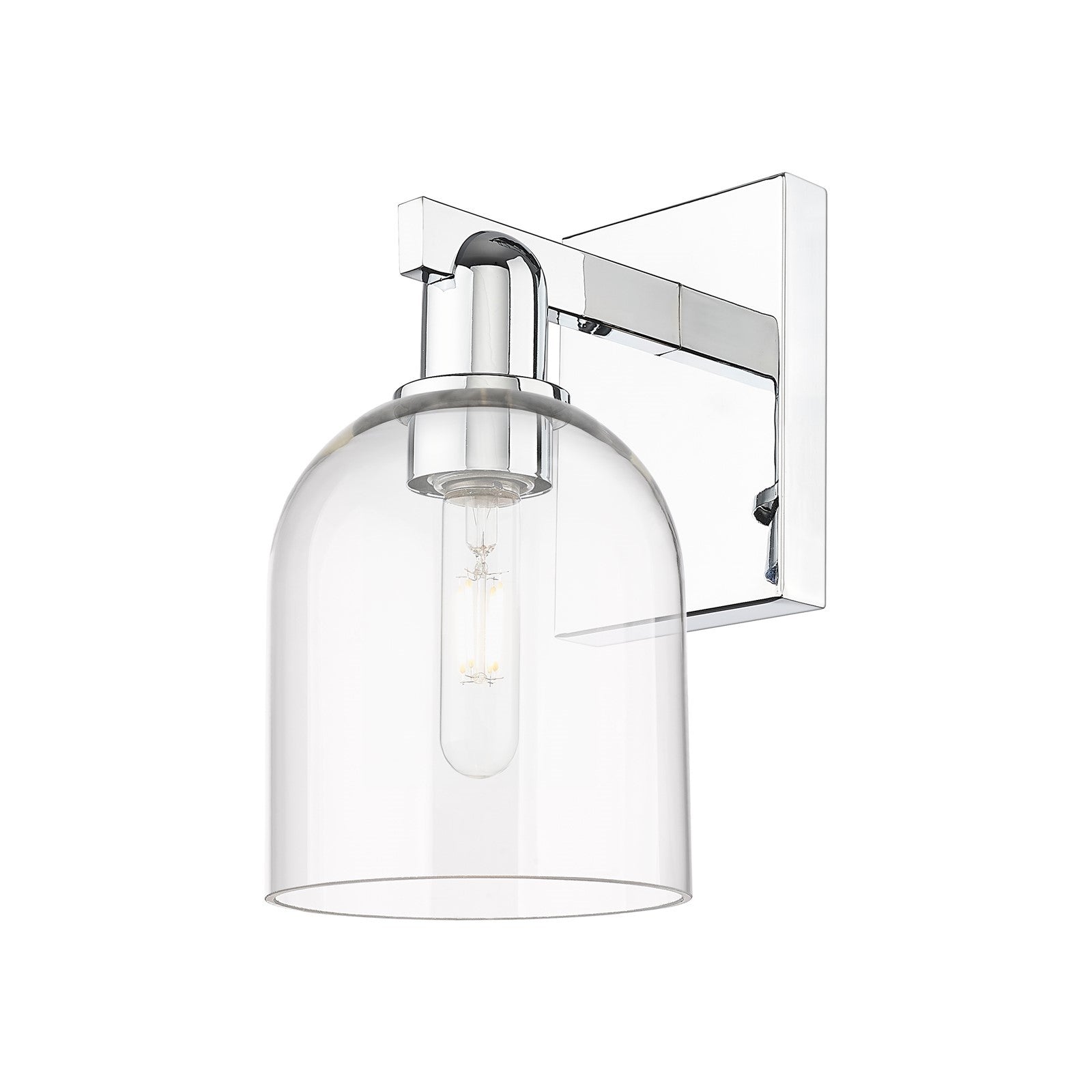 Innovations Bella 6in 1-Light Wall Sconce | Industrial Modern Polished Chrome and Clear Glass | Entryway & Hallway Accent | 5.5 | Model 716-1W-PC-G558-6CL