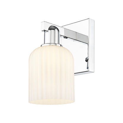 Innovations Bridal Veil 1Lt 5" Sconce, Chrome/Gloss White - 716-1W-PC-G559-5GWH