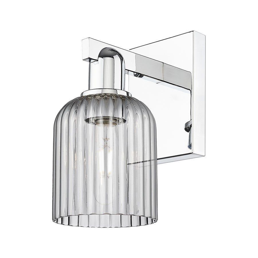 Innovations Bridal Veil 1Lt 5" Wall Sconce, Chrome/Smoke