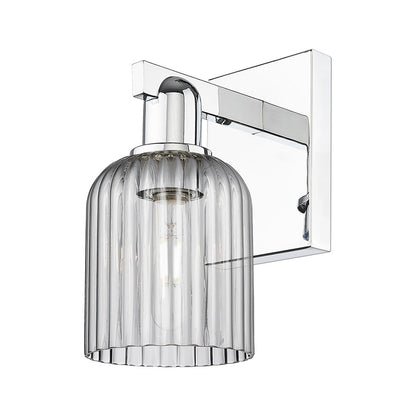 Innovations Bridal Veil 1Lt 5" Wall Sconce, Chrome/Smoke