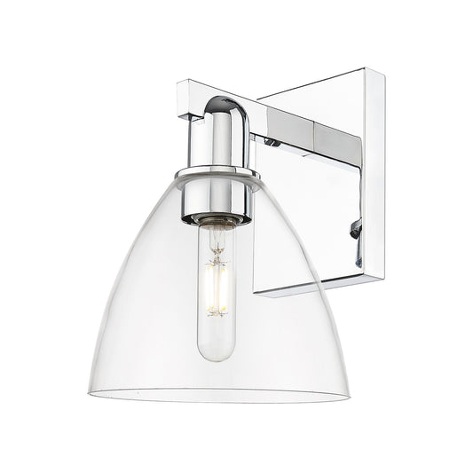Innovations Bristol 7.5in 1-Light Wall Sconce | Industrial Polished Chrome Steel and Clear Glass | Entryway & Hallway Accent | Model 716-1W-PC-GBD-752