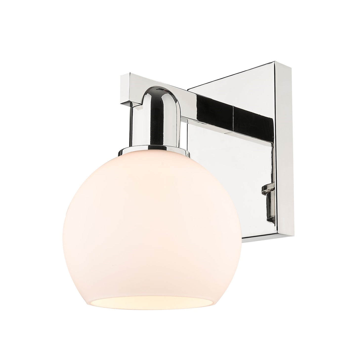 Innovations Athens 6in 1-Light Wall Sconce | Industrial Polished Nickel and Matte White Glass | Bathroom & Hallway Accent | 5.88 | Model 716-1W-PN-G121-6