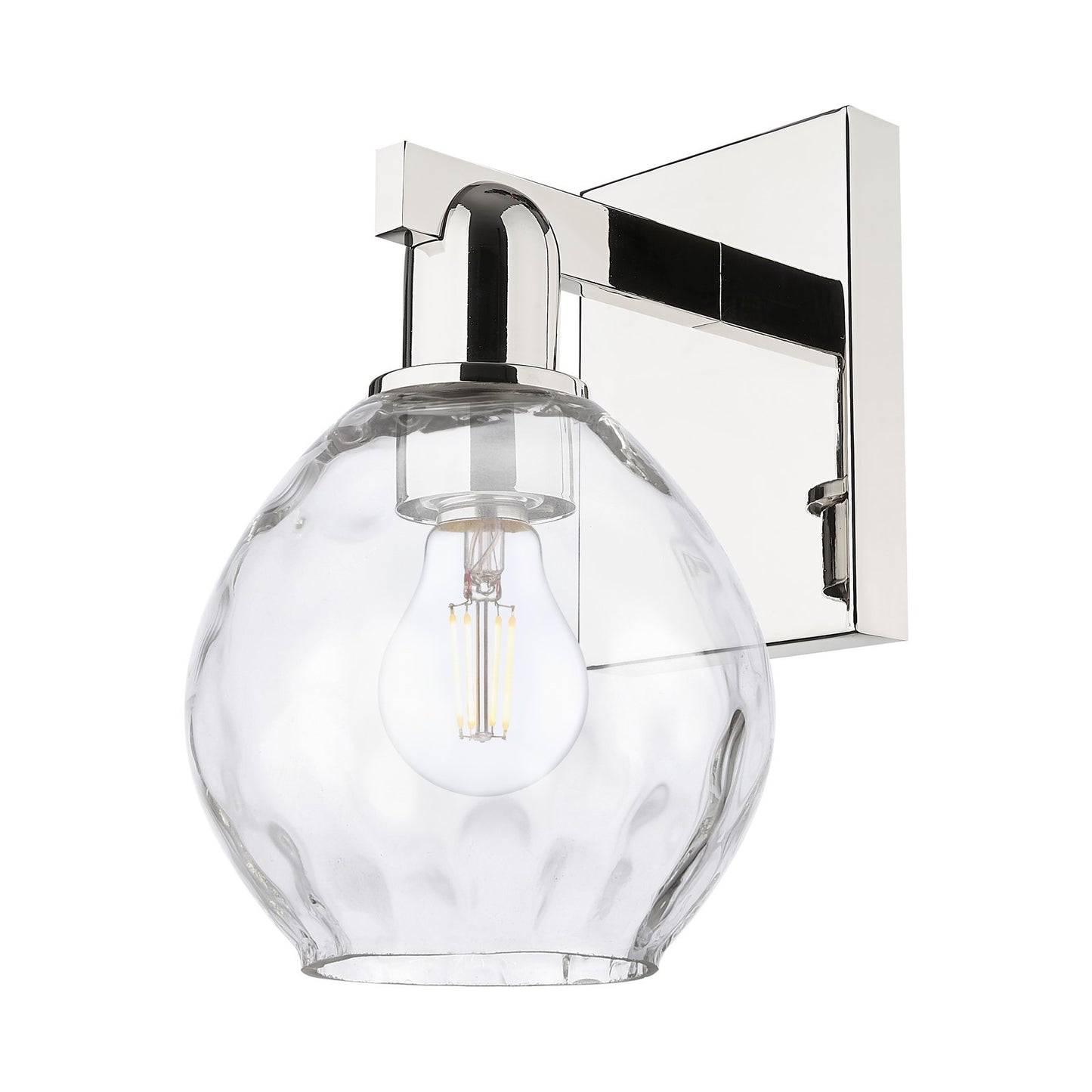 Innovations Waverly 6in 1-Light Wall Sconce | Industrial Polished Nickel and Clear Glass | Bathroom & Hallway Accent | 6 x 10.25 x | Model 716-1W-PN-G362