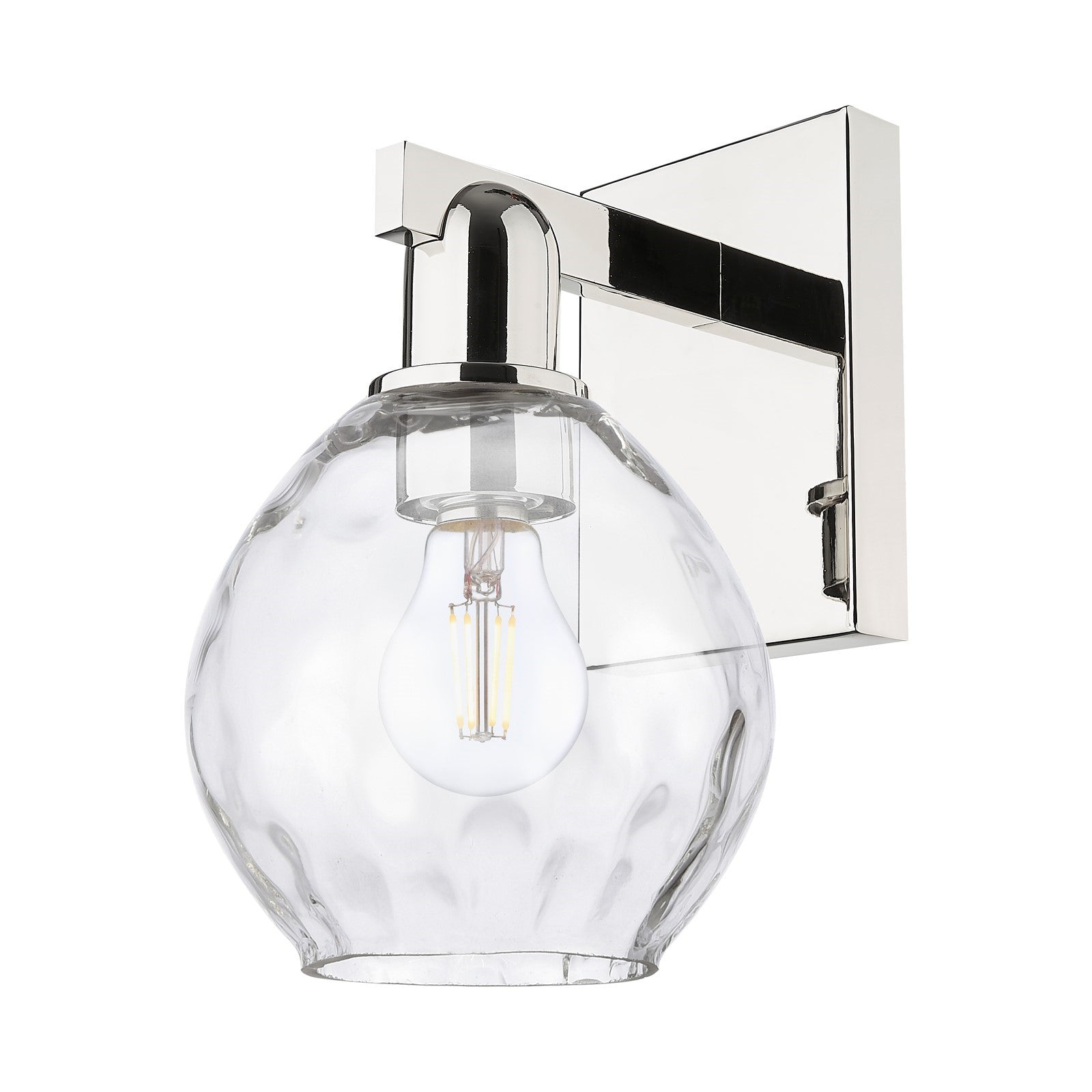 Innovations Waverly 6in 1-Light Wall Sconce | Industrial Polished Nickel and Clear Glass | Bathroom & Hallway Accent | 6 x 10.25 x | Model 716-1W-PN-G362