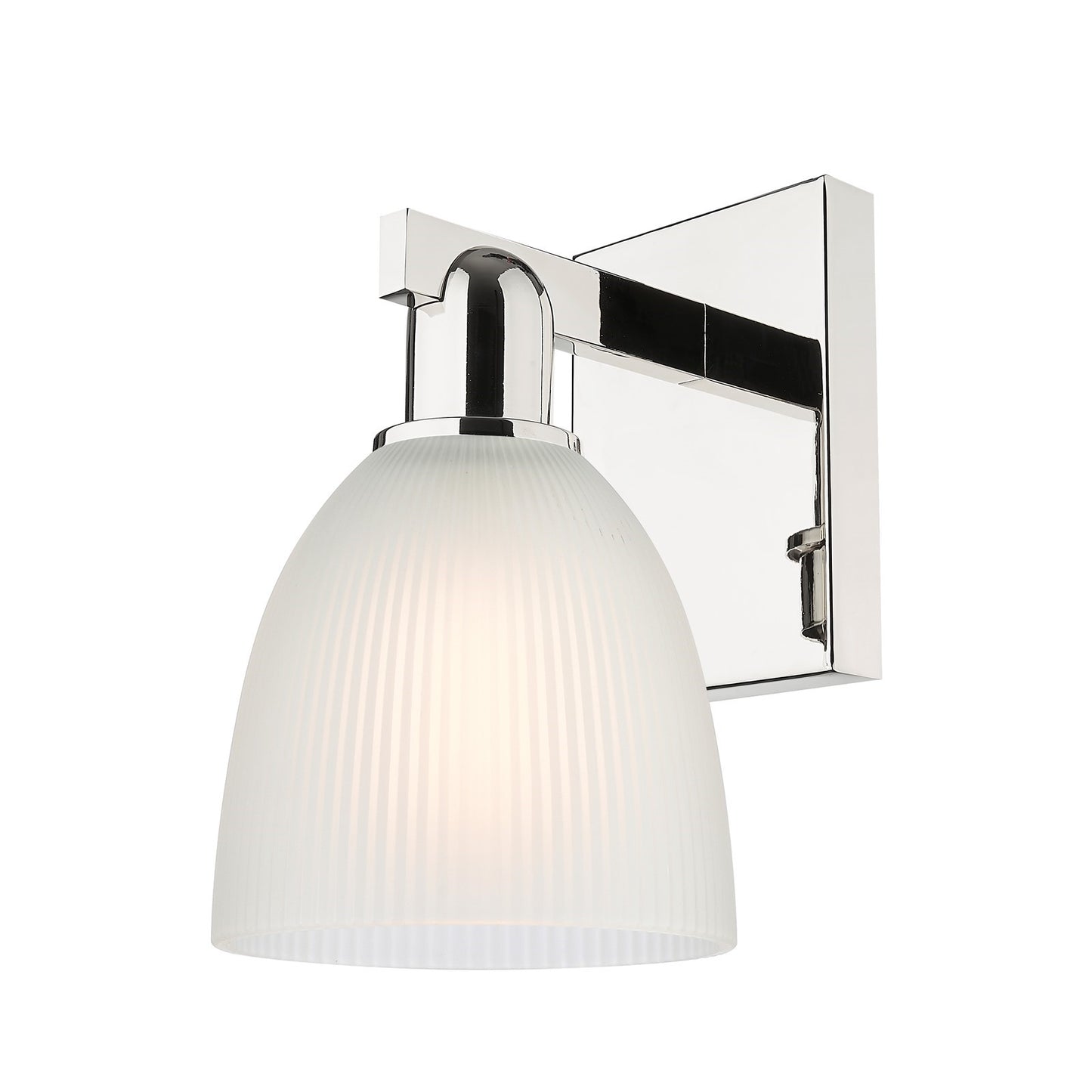 Innovations Castile 6in 1-Light Wall Sconce | Industrial Polished Nickel and White Glass | Entryway & Hallway Accent | 6 x 10.75 in | Model 716-1W-PN-G381