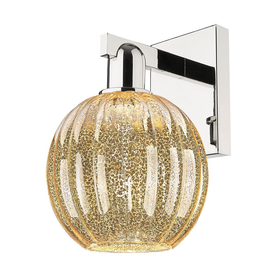 Innovations Preston 1Lt 7" Globe Sconce, Polished Nickel/Mercury