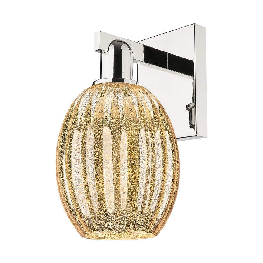 Innovations Preston 1Lt 6" Bell Sconce, PN/Mercury - 716-1W-PN-G459-6ME