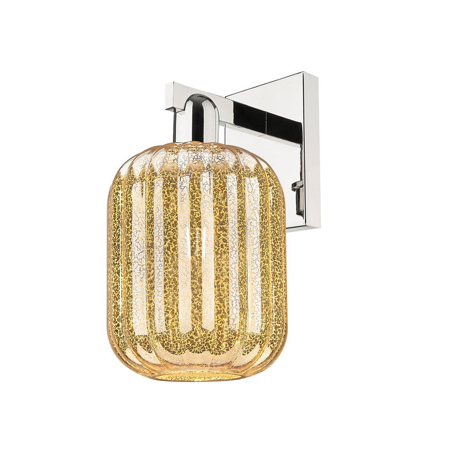 Innovations Preston 1Lt 7" Jar Sconce, Polished Nickel/Mercury