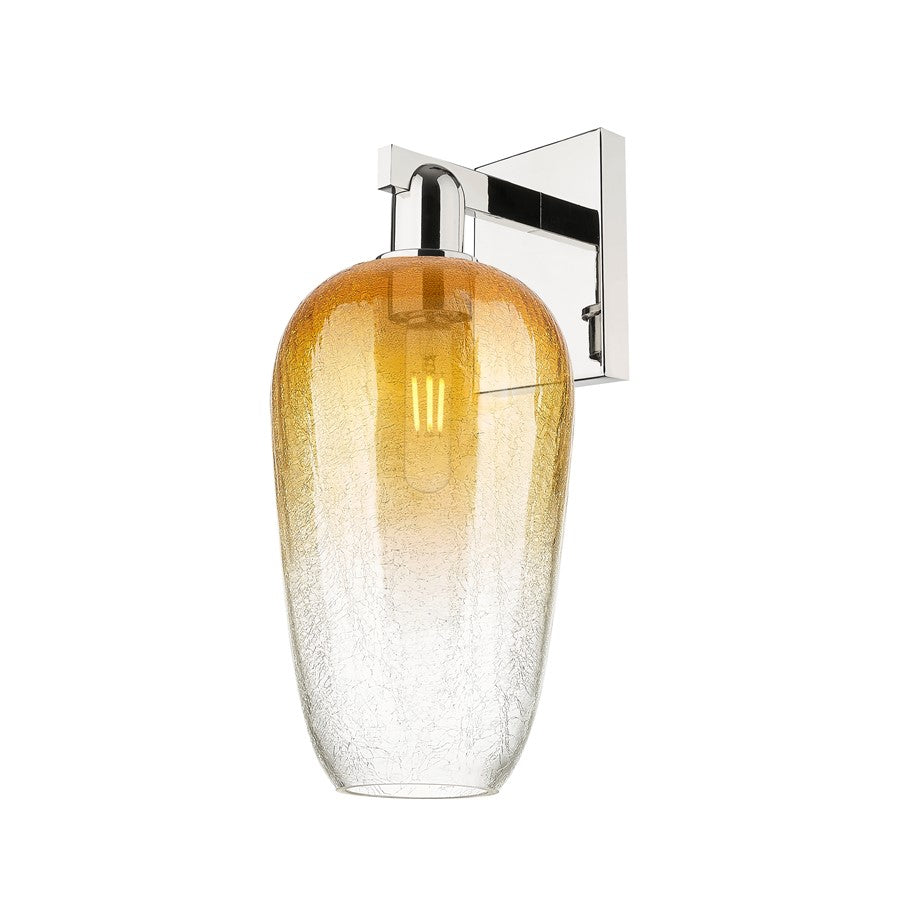 Innovations Brookhaven Flute 1Lt 7" Sconce, PN/Amber - 716-1W-PN-G484-7AM