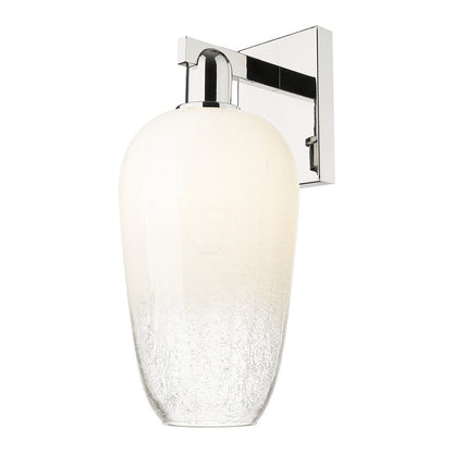 Innovations Brookhaven Flute 1Lt 7" Sconce, Polished Nickel/Opal