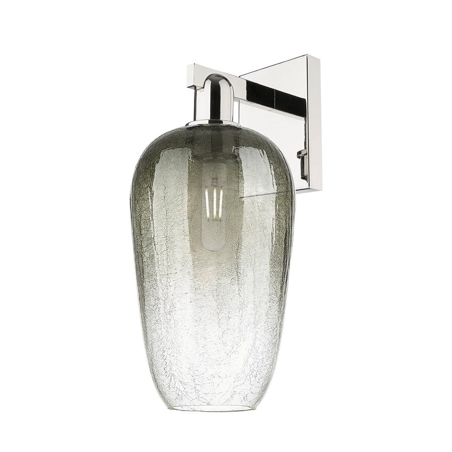 Innovations Brookhaven Flute 1Lt 7" Sconce, Polished Nickel/Slate