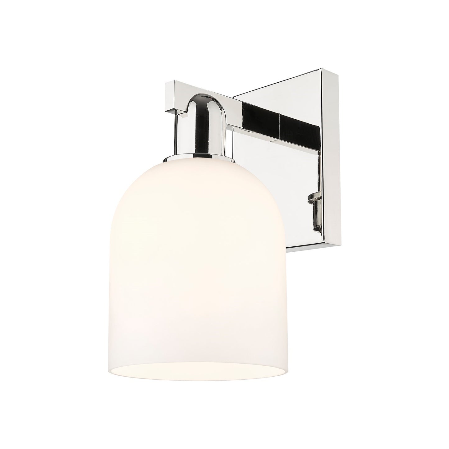 Innovations Bella 1-Light 6in Sconce | Industrial Polished Nickel and White Glass | Bathroom & Hallway Accent Light | 5.5 x | Model 716-1W-PN-G558-6GWH